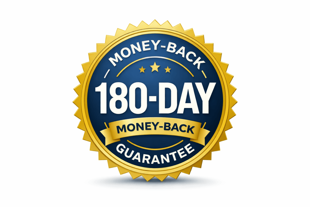 Citrus Burn 180 day money back guarantee badge
