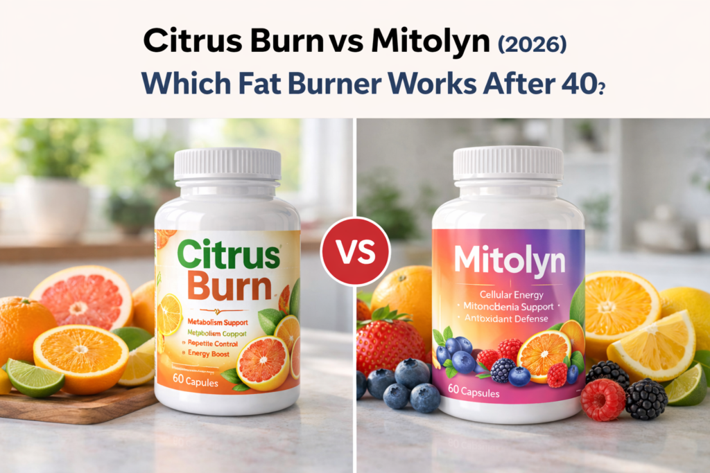 Citrus Burn vs Mitolyn fat burner supplement comparison for weight loss after 40